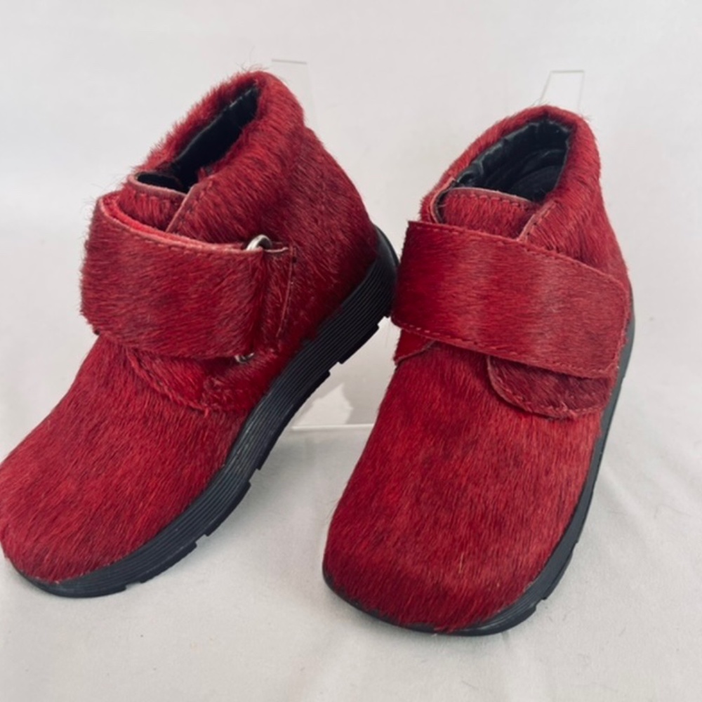 VINTAGE DKNY RED HORSEHAIR BOOTIES SIZE 6